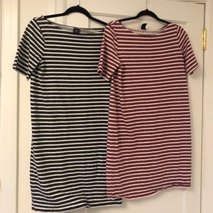Lot of 2 Gap Maternity Striped dresses